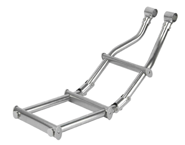 lalizas 70086 Foldable Ladder, 1+2 steps, Inox 316, L680xW200mm