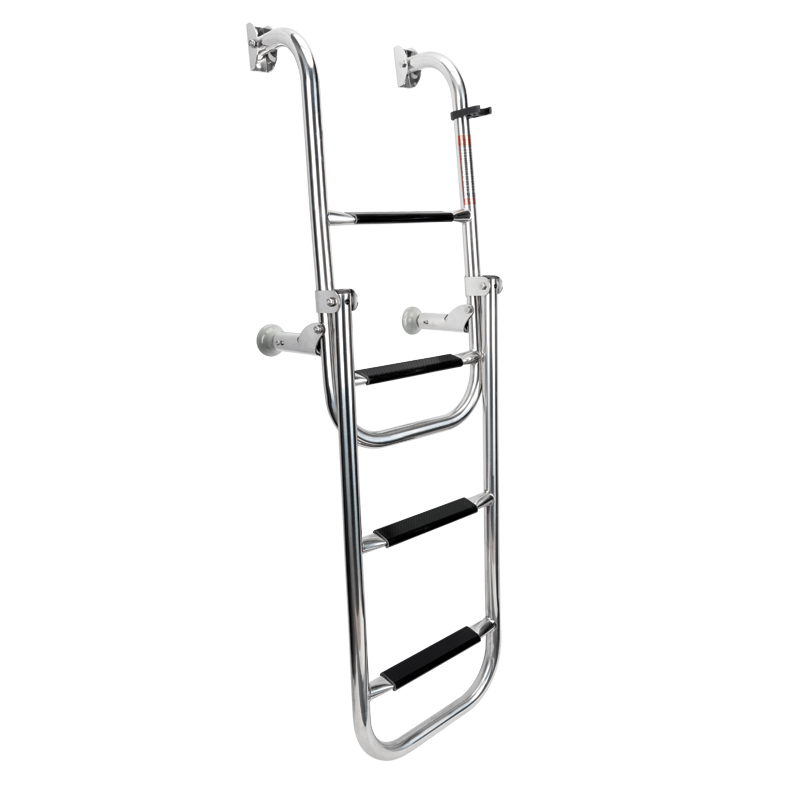 lalizas 70088 Foldable Ladder, 2+2 steps, Inox 316, 90⁰, L1060xW280mm