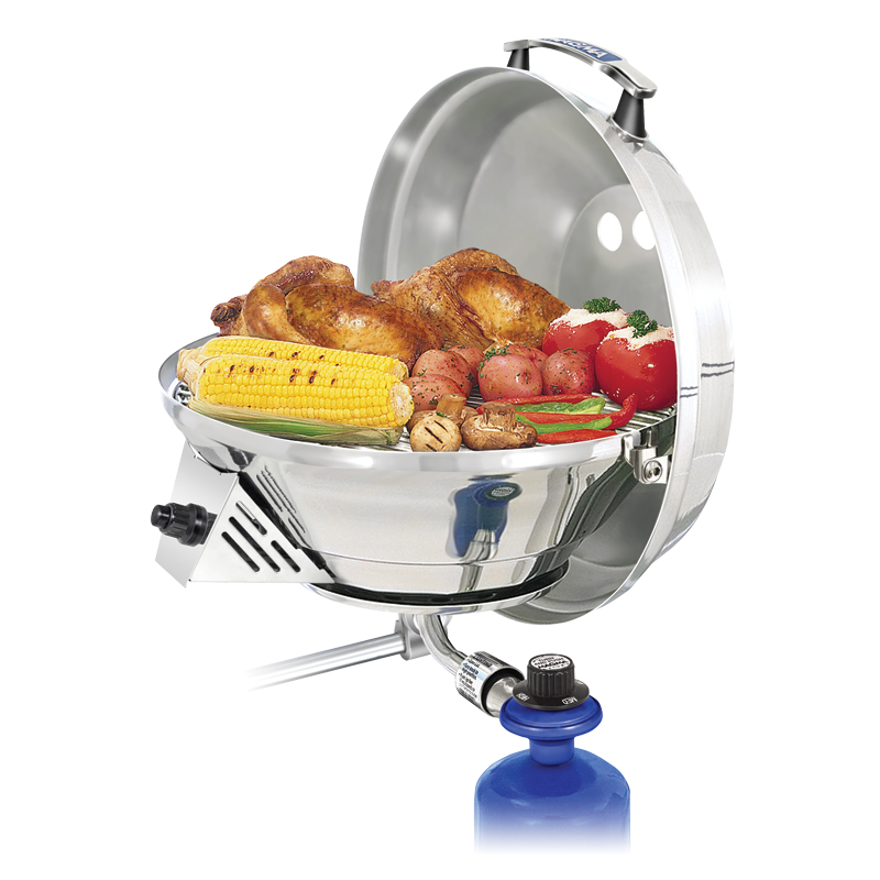 lalizas 70113 Gas Grill and Stove Combination, "Marine Kettle 3", Inox
