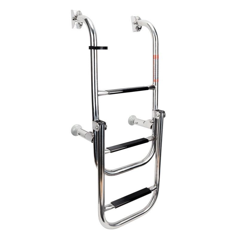 lalizas 70146 Foldable Ladder, 1+2 steps, Inox 316, 90⁰, L810xW280mm