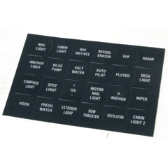 lalizas 70589 Function labels for switch panels (24pcs)
