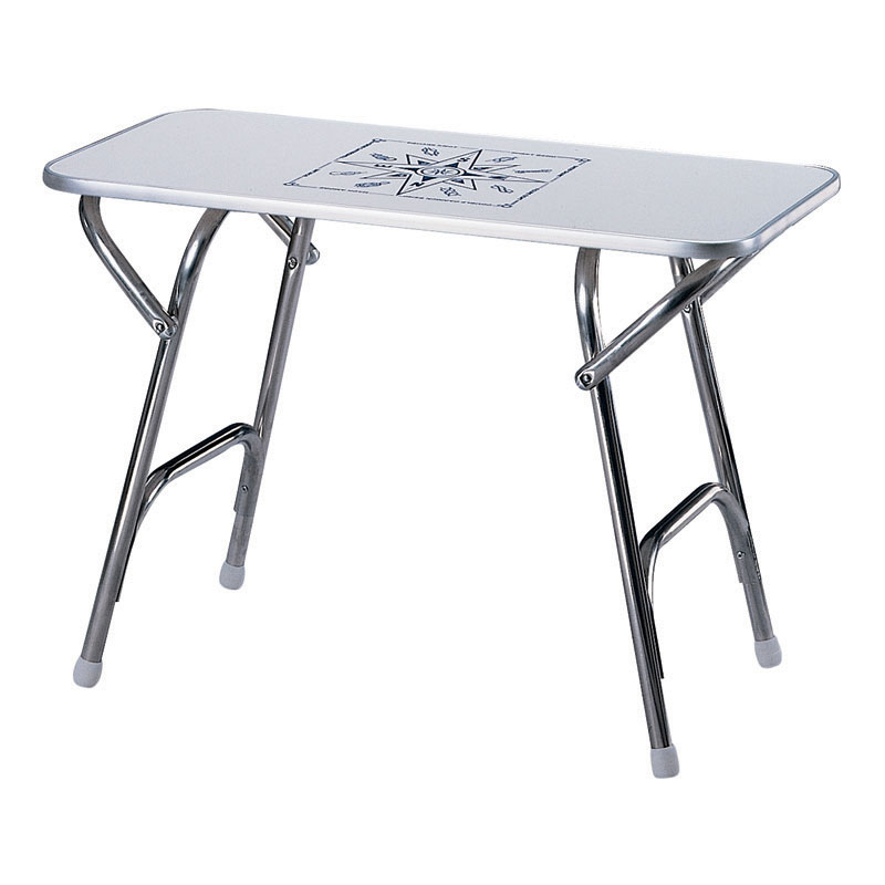 Aluminum table w/ melamine top, 44Χ88cm