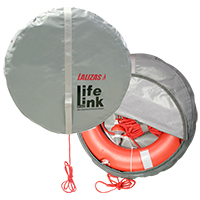 lalizas 72077 Set Lifebuoy Ring SOLAS 75cm, Lifeb. Light 71325, 30m rope, case gray