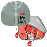 lalizas 72078 Set Horseshoe Lifebuoy 'Quick RD' orange, Lifeb. Light 71325, 30m rope, case gray