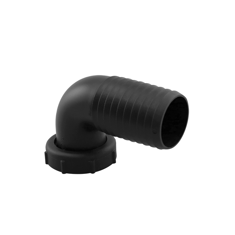 lalizas 72133 Inlet Elbow Fitting for 38mm hose,1 1/2" thread tightening ring,black