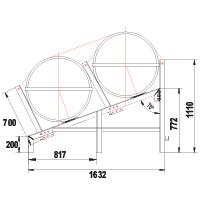 lalizas 72136 Cradle for SOLAS OCEANO, 2-tier, 30-35(A)