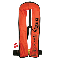 lalizas 72154 Sigma Work Vest, Auto, 170N, ISO, Adult, Orange Durable PVC Fabric Cover