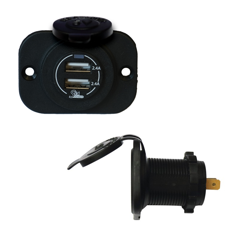 lalizas 72484 Dual Port USB Socket 12/24V DC