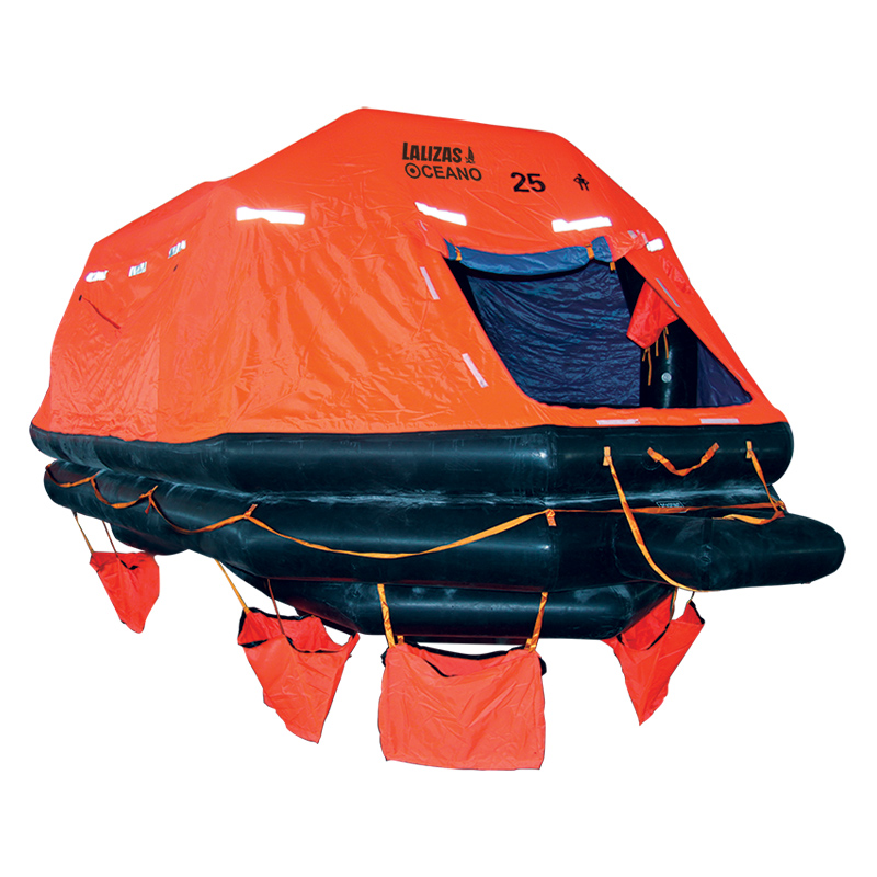 lalizas 72549 LALIZAS Liferaft SOLAS OCEANO, Throw-overboard Self-righting Type, 25 prs. canister (A)