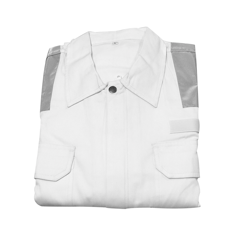 lalizas 72651 Workwear coverall, white, cotton 200gsm, size Small