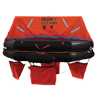lalizas 79868 LALIZAS Liferaft SOLAS OCEANO,Throw-overboard Type,8 prs,canister (A)