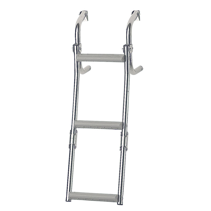 Foldable Ladder for Nar. Transom, 2+1 steps, Inox 316, 90⁰, L575xW215mm