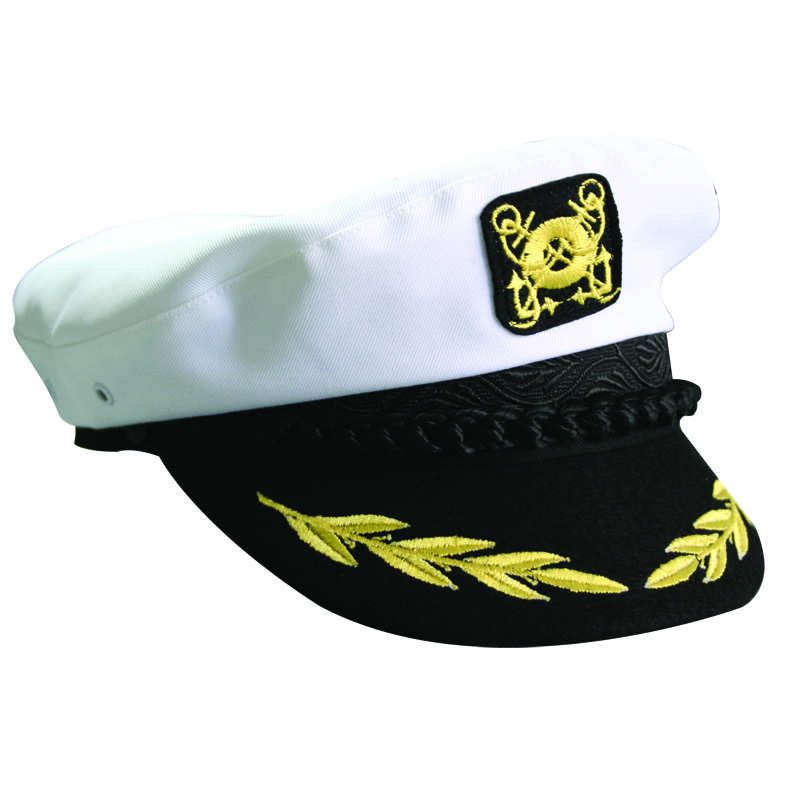 Captain's Cap, cotton, white, medium (size 57)