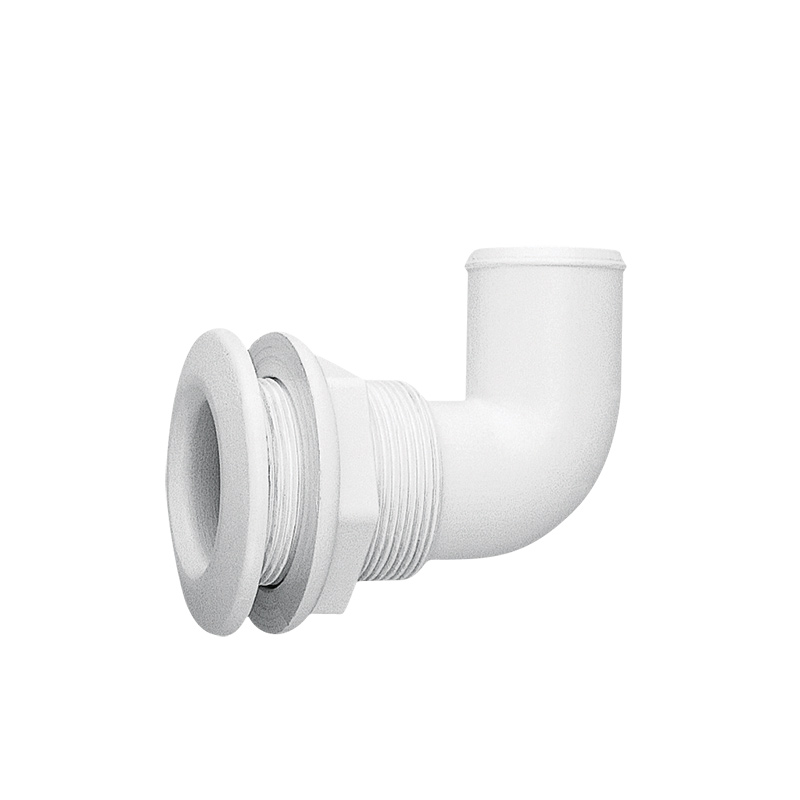 Thru-Hull Elbow 90º, for Hose Ø20mm, PA, White