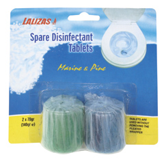 lalizas 11866 Spare Disinfectant Tablets for 'DSRU' Marine, & Pine (2 Tablets)