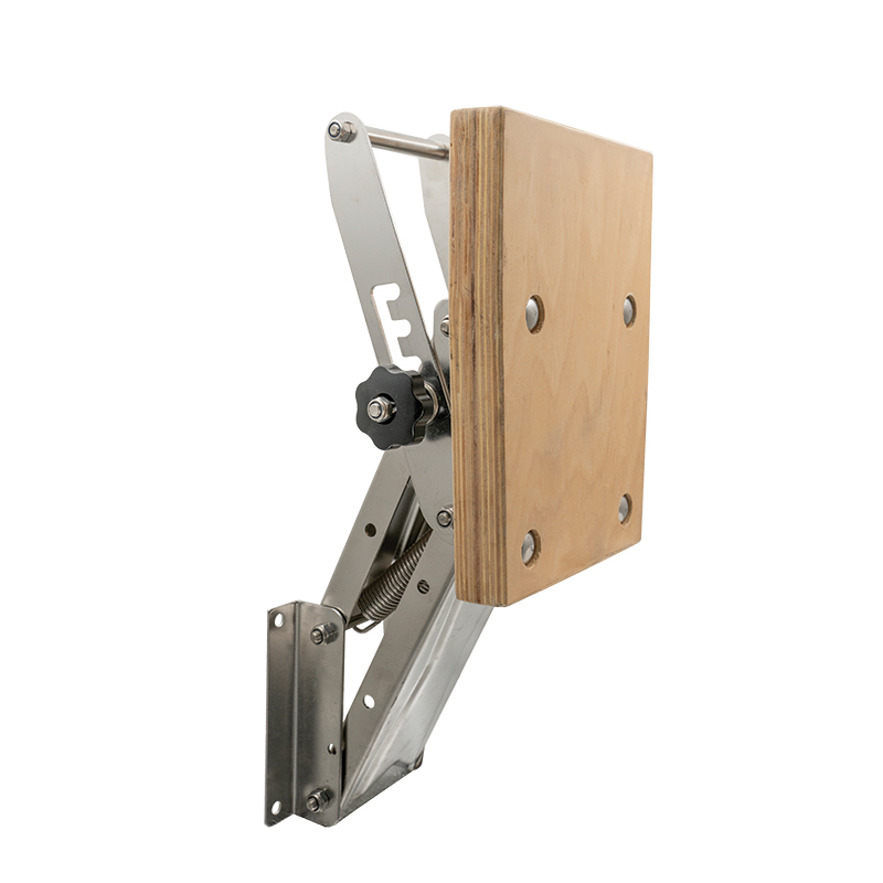 Outboard Bracket, Adjustable, w/plywood pad, Inox 316, for engines up to 40kg/20HP