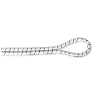 lalizas 90550 CABO Marine Shock Cord, w/ Polyester Cover, Ø5mm, White with Black Braid