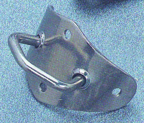 lalizas 92764 Spar attachment on orizontal curved base, ring Diam. 6mm,holes Diam. 5mm