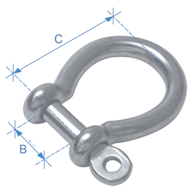 Anchor shackle, type Ω, galvanized, diam. 5mm