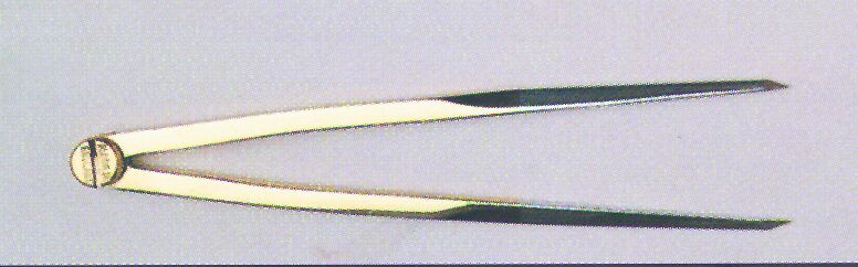 lalizas 94003 Straight pattern dividers 7'', brass,