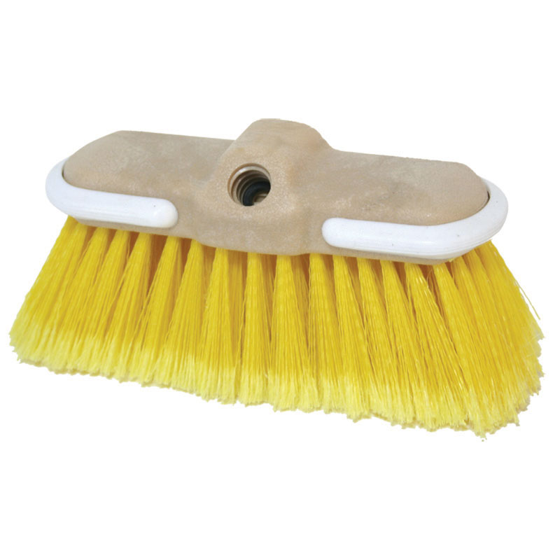 Boat wash brush 'flow Thru', Medium Bristle H: 6,5cm - yellow