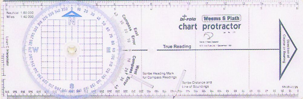 lalizas 95674 Chart protractor, 15'' x 5''