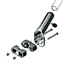 lalizas 95692 Mast Support to be Mounted on Stanchion, SS 304, Diam.22mm,200gr