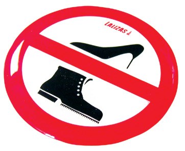 lalizas 95759 Silicone Sticker 80mm - 'No Shoes'