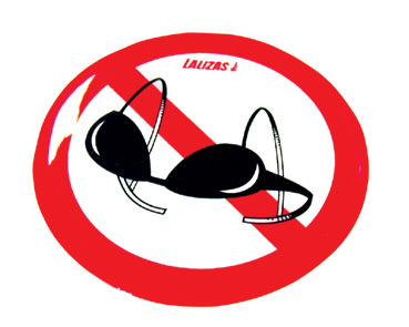 lalizas 95760 Silicone Sticker 80mm - 'No bras'