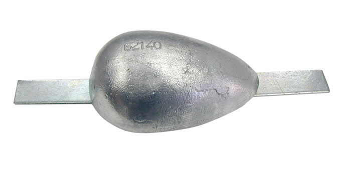 lalizas 96018 Hull anode w/ welding strip, 127x121x28mm, 1kg