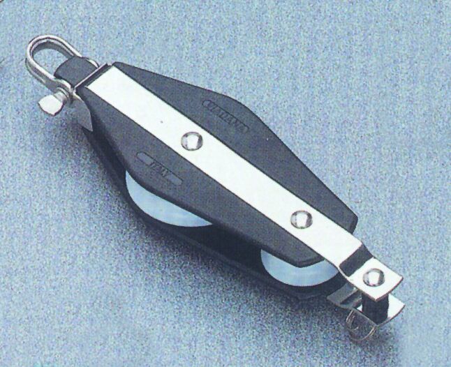 lalizas 96122 Fiddle ball bearing block with becket Universal 3-way head, Diam.45mm, Diam. 10mm