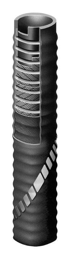 lalizas 97615 Marine wet exhaust hose SCAMO/SP/CAJ, Int. Diam. 40mm, rubber