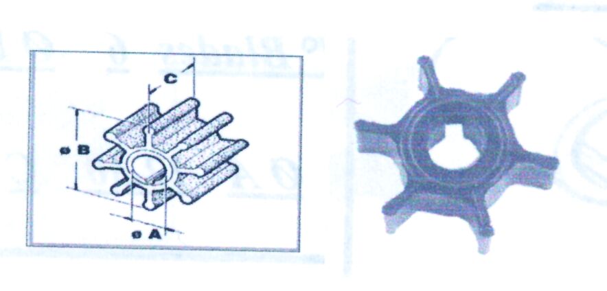 lalizas 97920 Engine Impeller CEF for Mariner & Yamaha Ø11 40Χ12,6