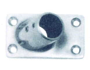lalizas 98083 45o Rectangular base AISI 316, 75x45mm, Diam. 22mm