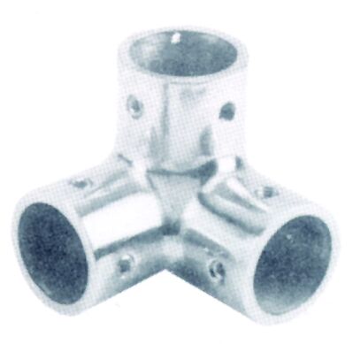 lalizas 98087 3-way corner fitting, AISI 316, tube 22mm