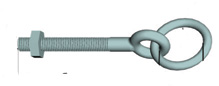 lalizas 98531 Eye bolt w/ring, AISI 316, w/ thread 6mm