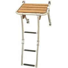 lalizas 99514 Platform w/ folding ladder, 450x390mm, Inox 316