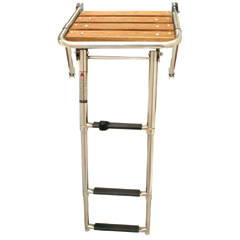 lalizas 99515 Platform w/ telescopic ladder, 450x390mm, Inox 316