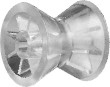 lalizas 99610 Bow roller, polymer, black, total diam.70mm, w.76mm, 18mm bore