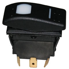 lalizas 99726 Switch Waterproof, 15A, ON-OFF (2 Positions), 4 Pins, w/LED Light