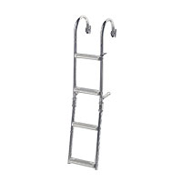 Foldable Ladder for Nar. Transom, 2+2 steps, Inox 316, 180⁰, L1050xW215mm