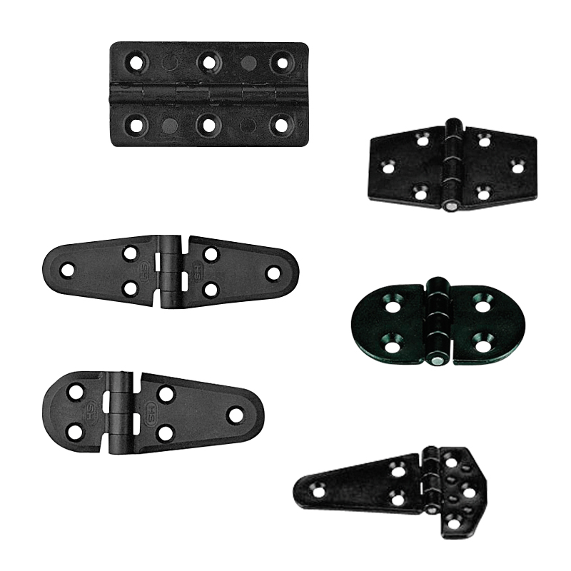 Hinge Polyamide, Rectangular 30x60x3mm, Black