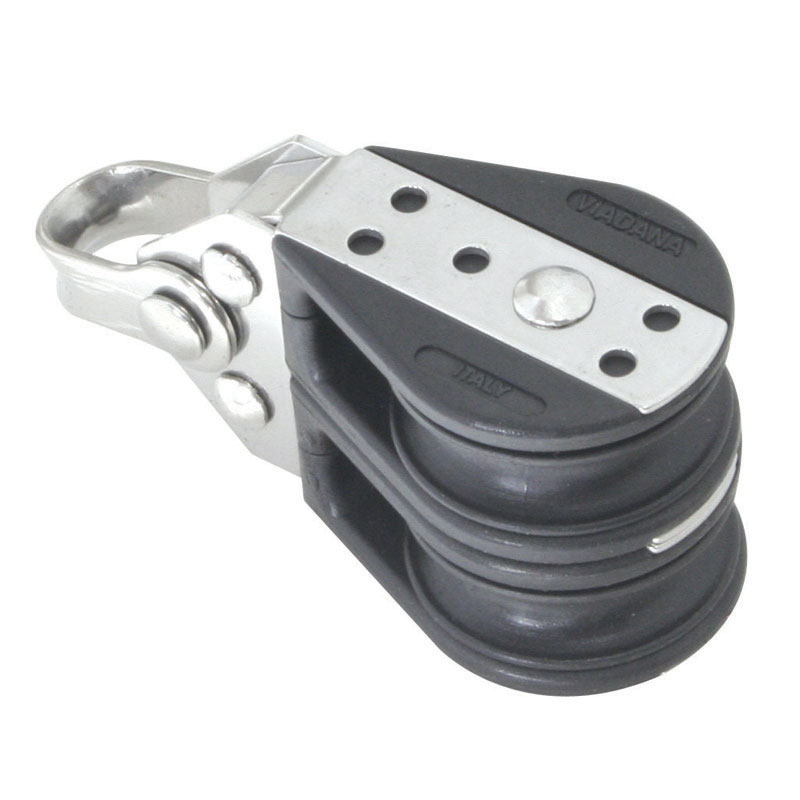 Double ball bearing block, 28mm, Diam. 8mm