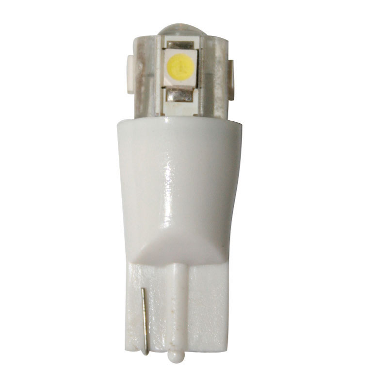 Bulb 12V, LED, T10, W2.1X9.2D, cool white - 4SMDs+1LED, 9,2x29,5mm