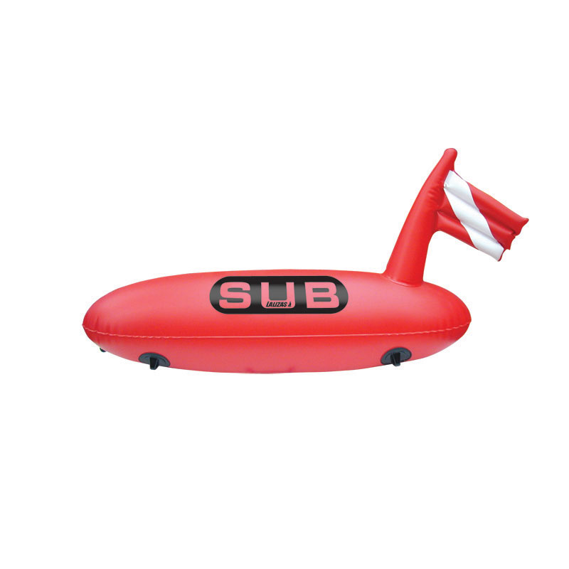 Torpedo Diving Marker Buoy, ''Safe Dive'' Diam. 28cm L 88cm