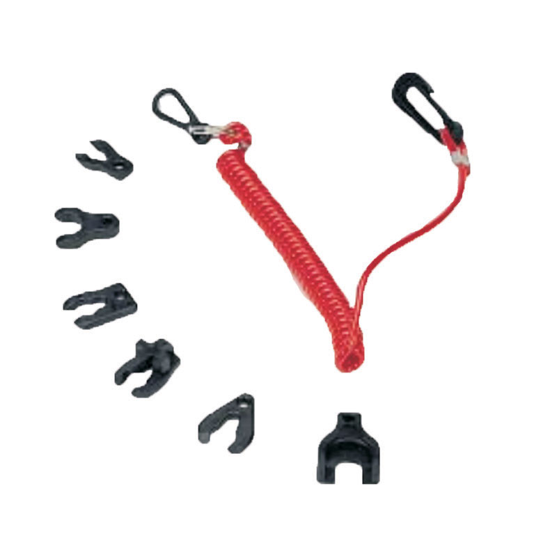 Set KILL Switch Key w/Coil Lanyard for Yamaha Eng.