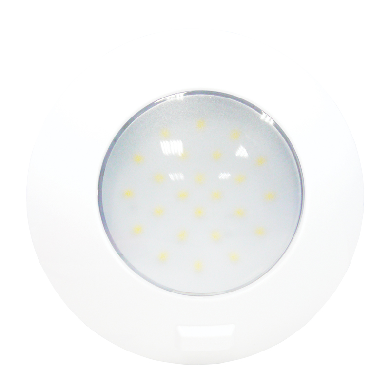 lalizas 72381 AquaLED Dome light, round, white, with switch, 4.8W, 12/24V DC Multivolt