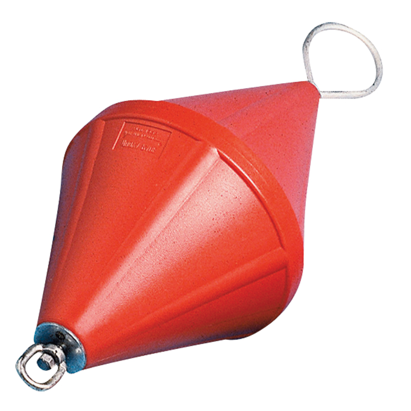 Mooring Buoy,Bi-conical,w/Foam & Galv. Steel Rod,Ø320x660mm,Orange