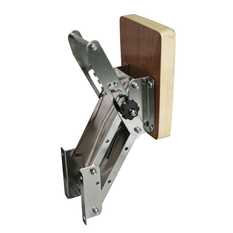 Outboard Bracket, Adjustable, w/plywood pad, Inox 316, for engines up to 40kg/20HP