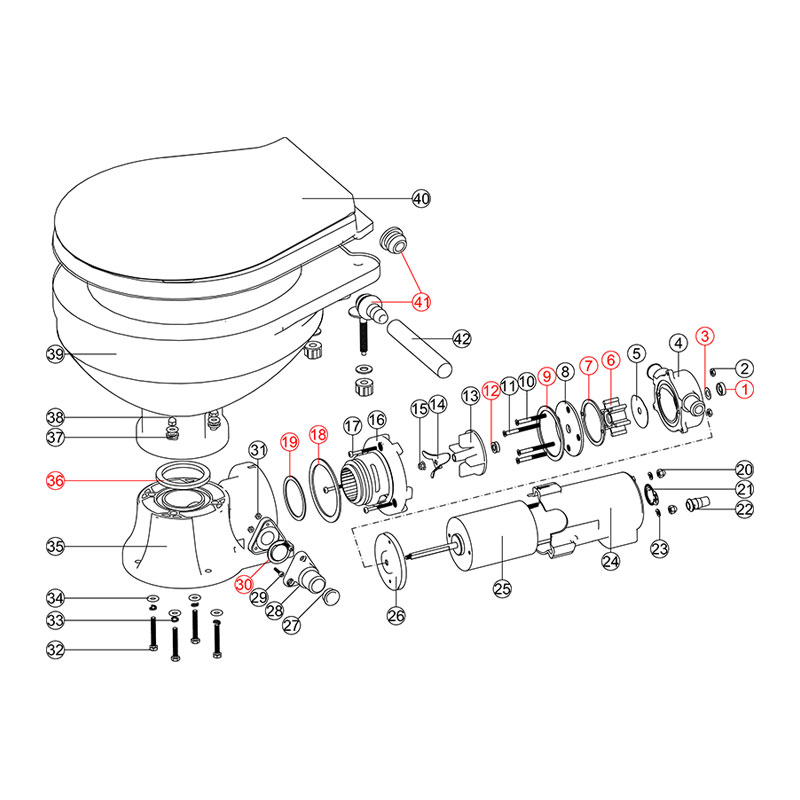 lalizas 198301 Consumables Repair Kit for Electric Toilets